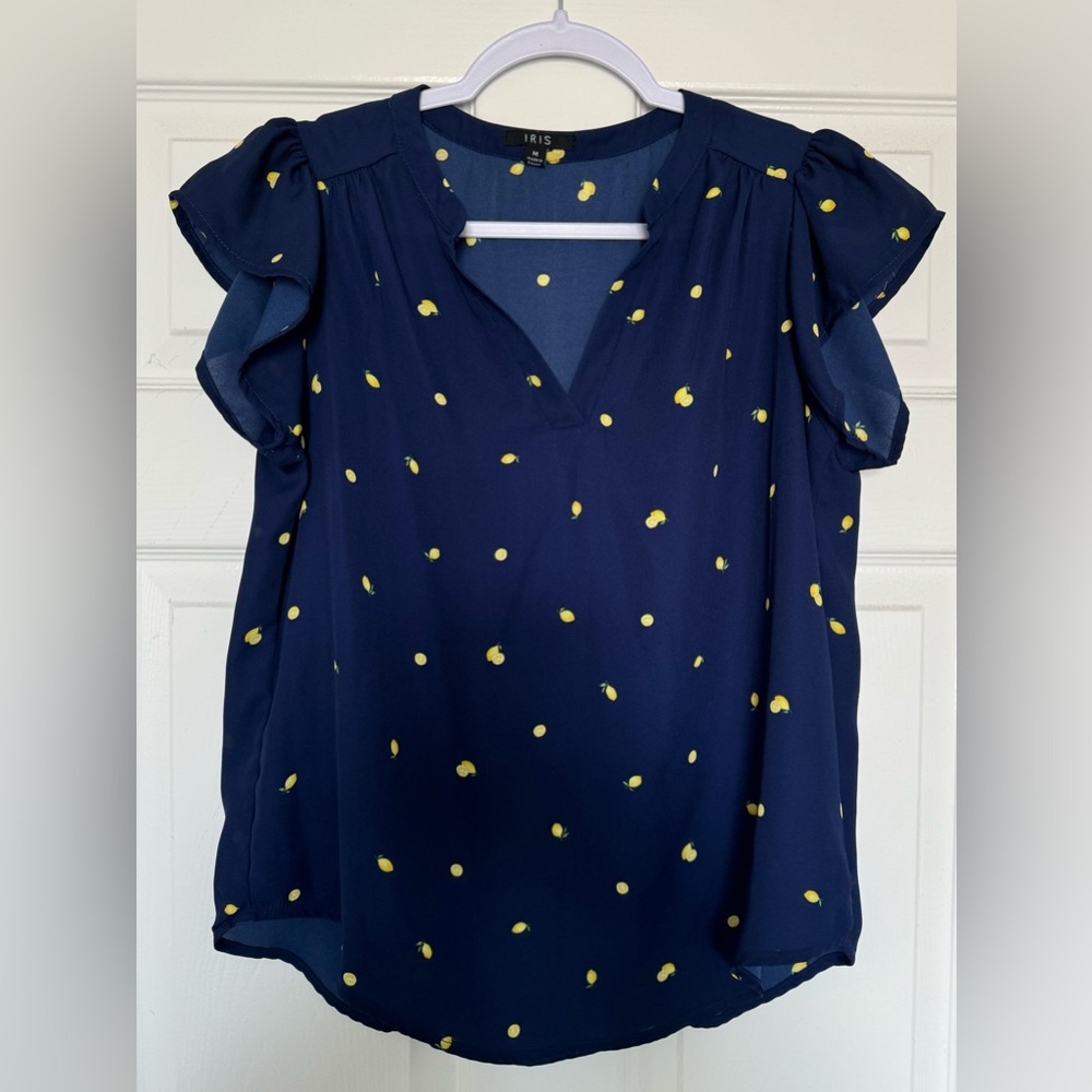 Brand Iris, size M, color Blue and Yellow